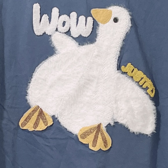 AELFRIC EDEN Wow Justfly Graphic Short Sleeve Goose T-shirt Men’s M Blue - Picture 6 of 6